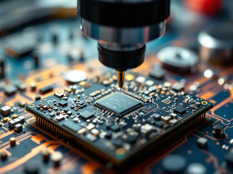Macro view of ECU circuit board